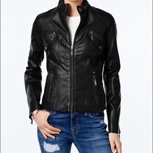 Faux Black Leather Jacket